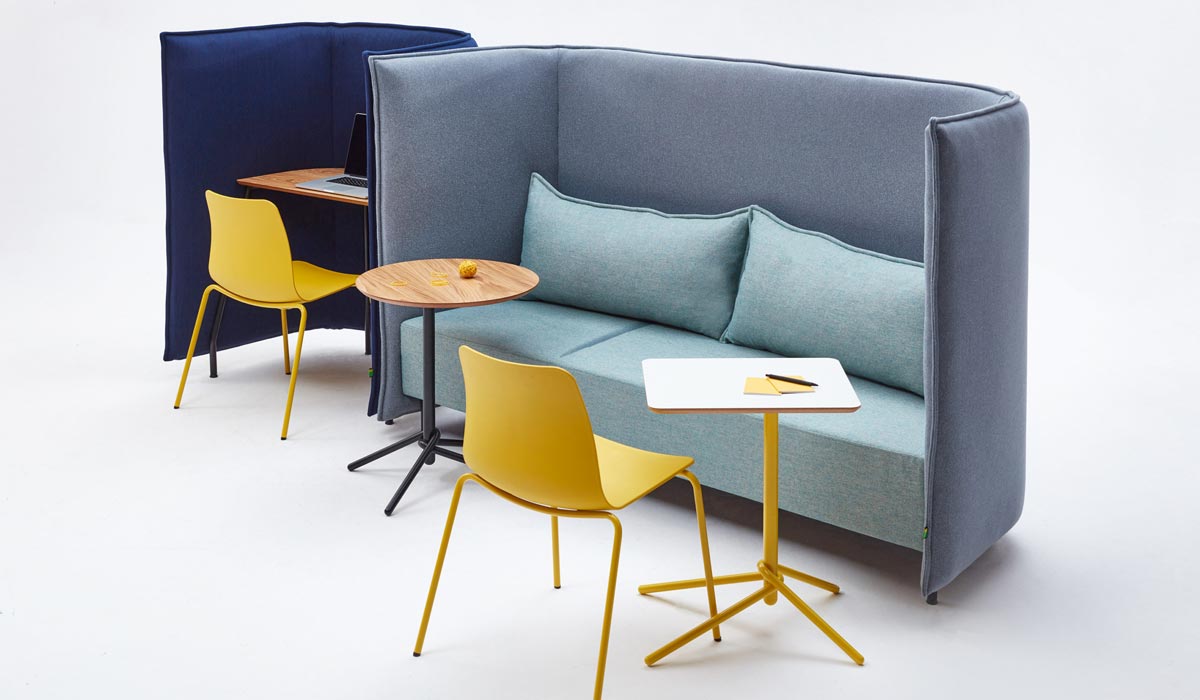 High back privacy seating for work or hospitality
